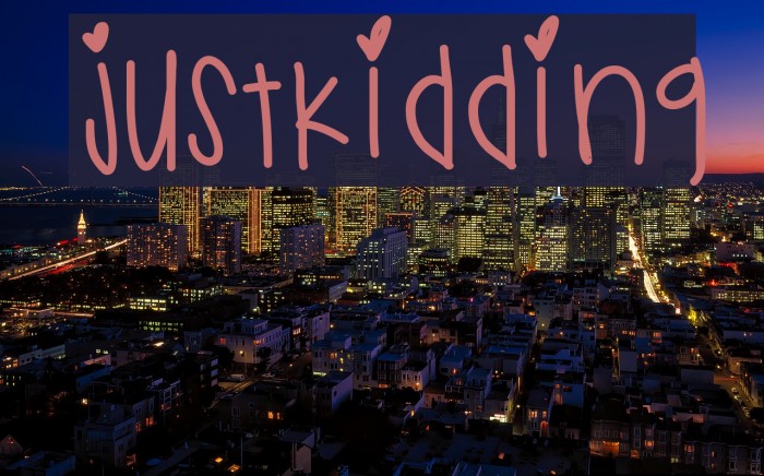 JustKidding Font examples