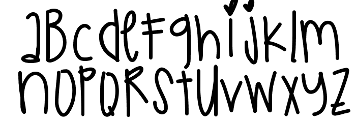 JustKidding Font LOWERCASE