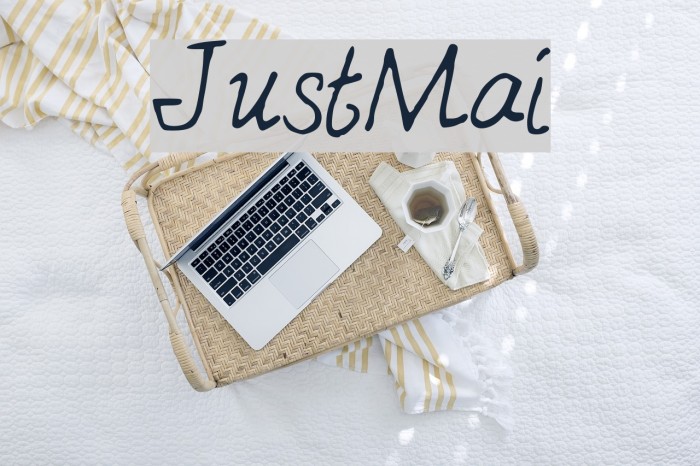 JustMai Font examples