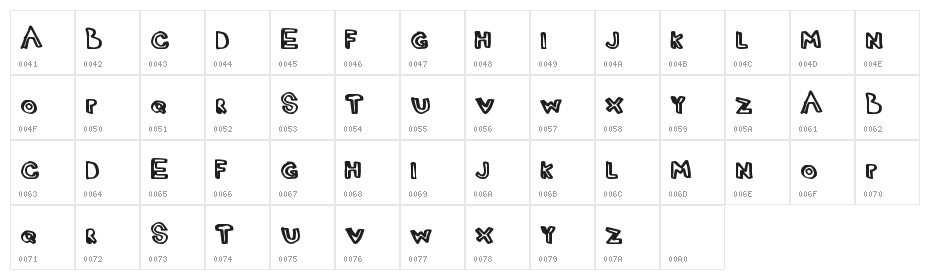 JustMarker Character Map