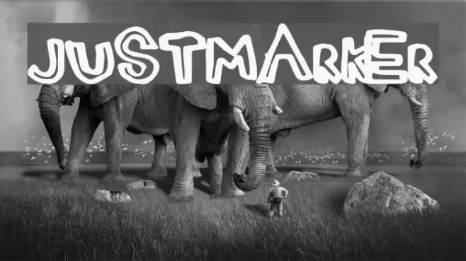 JustMarker Font examples