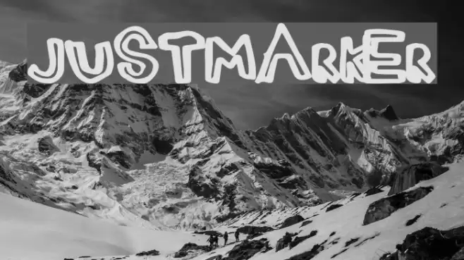 JustMarker Font examples