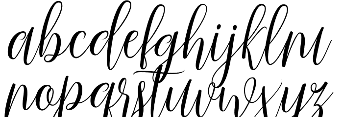JustMarried Font LOWERCASE