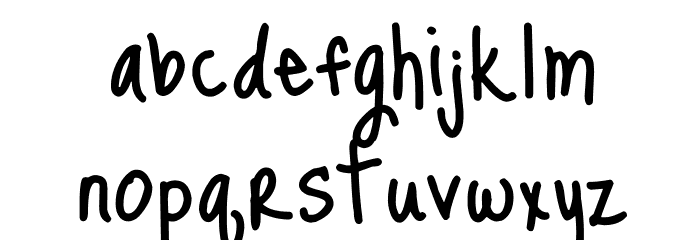 JustMeAgainDownHere Font LOWERCASE