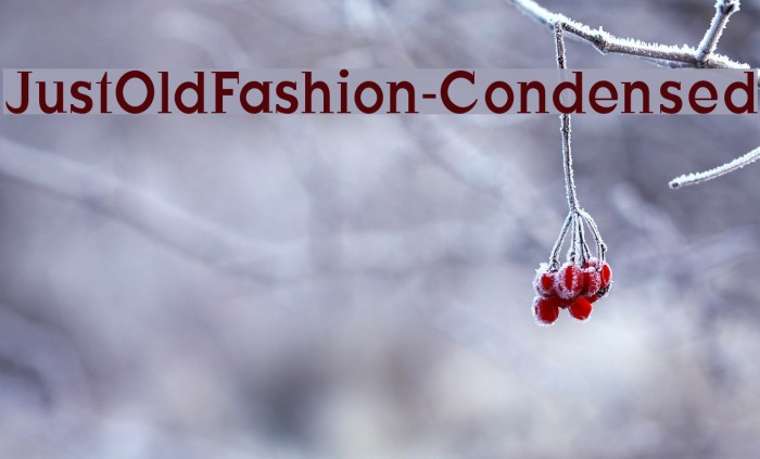 JustOldFashion-Condensed Font examples