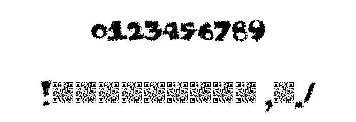 JustPerforate Font OTHER CHARS