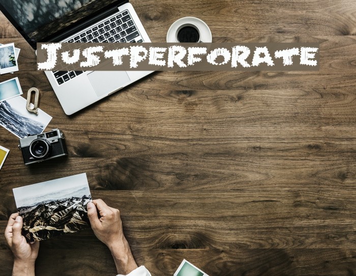 JustPerforate Font examples