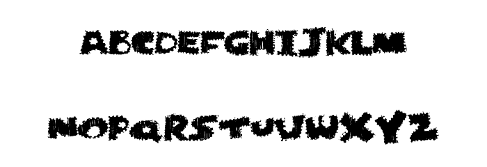 JustPerforate Font LOWERCASE