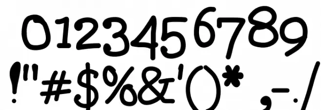 JustPlayin Font OTHER CHARS