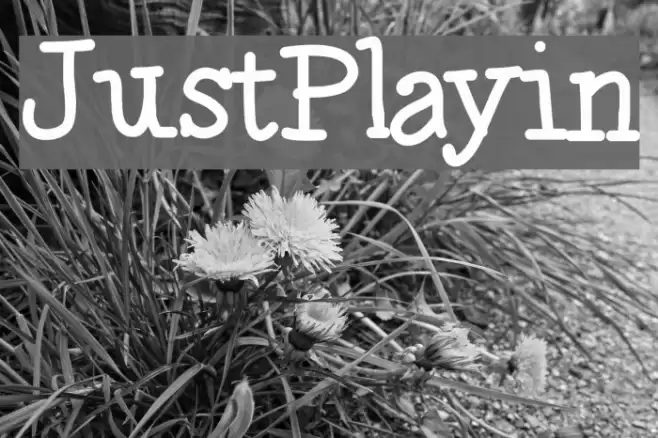 JustPlayin Font examples