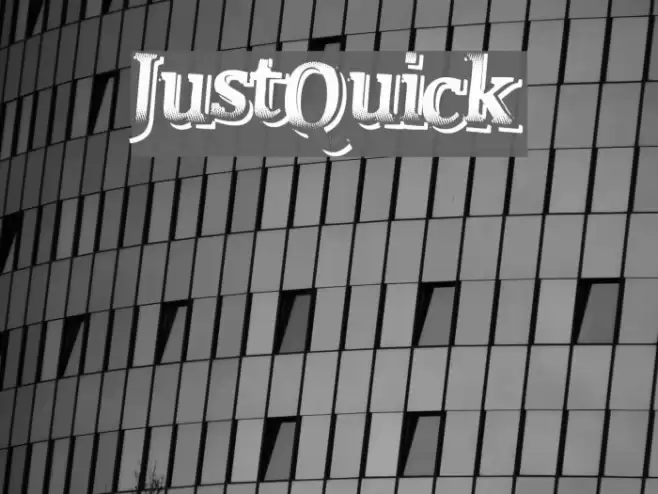 JustQuick Font examples