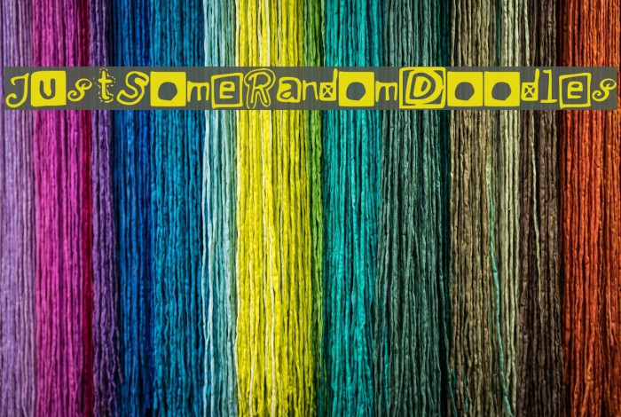 JustSomeRandomDoodles Font examples