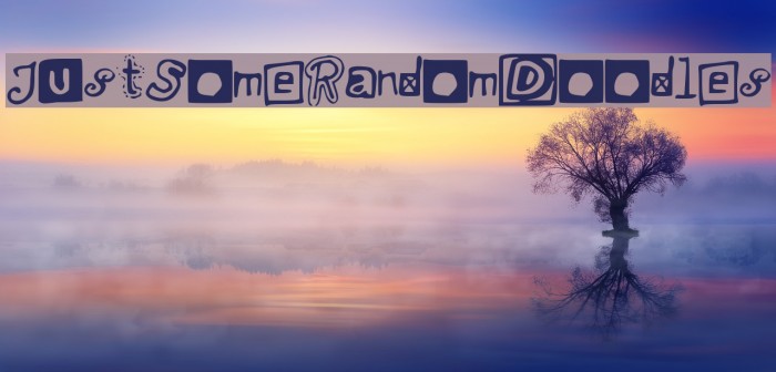 JustSomeRandomDoodles Font examples