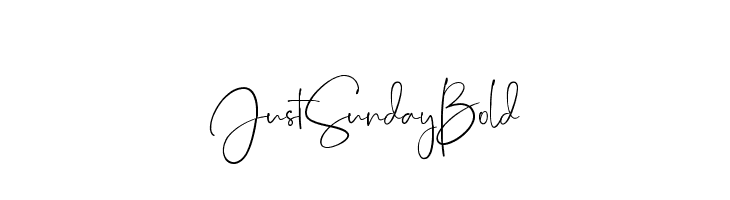 JustSunday-Bold Font