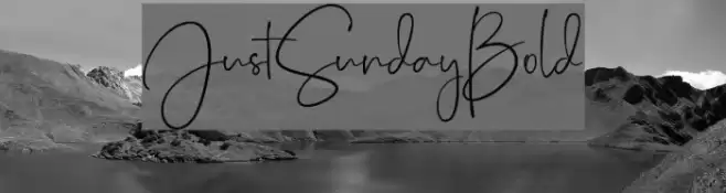 JustSunday-Bold Font examples