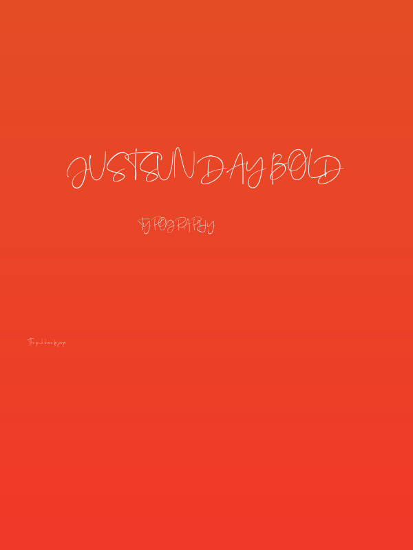 JustSunday-Bold Poster