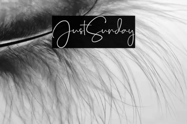 JustSunday Font examples