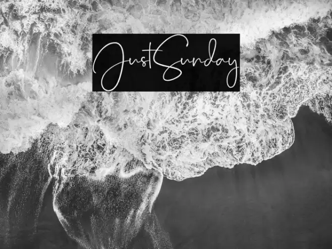 JustSunday Font examples