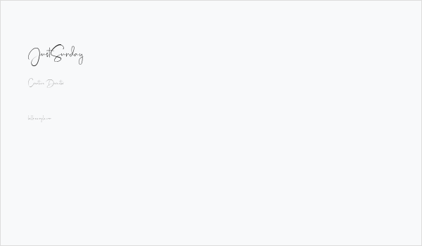 JustSunday Business Card