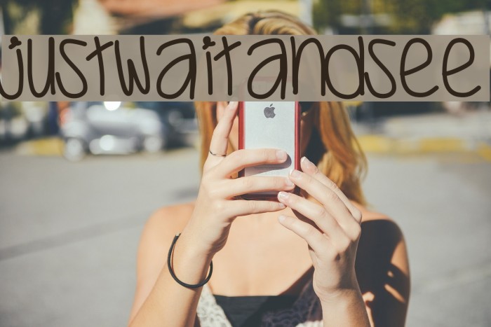 JustWaitAndSee Font examples