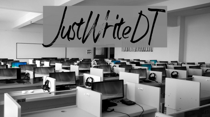 JustWriteDT Font examples
