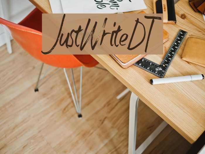 JustWriteDT Font examples