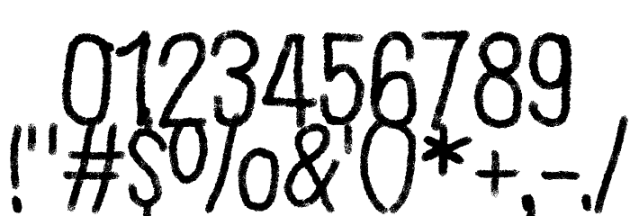 Justaword Font OTHER CHARS