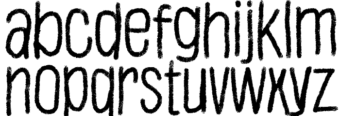 Justaword Font LOWERCASE