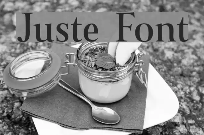 Juste Font examples