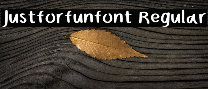 Justforfunfont Regular Font examples