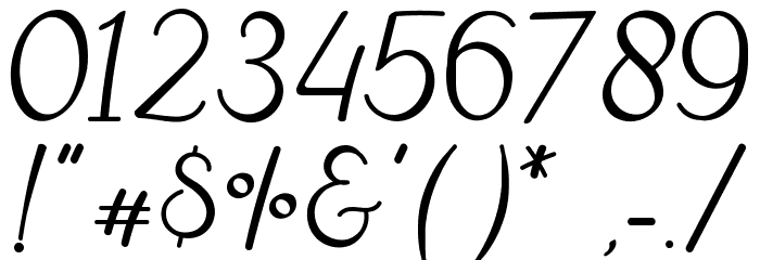 Justica Tail Font OTHER CHARS