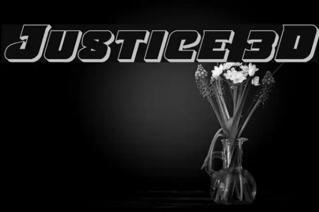 Justice 3D Font examples