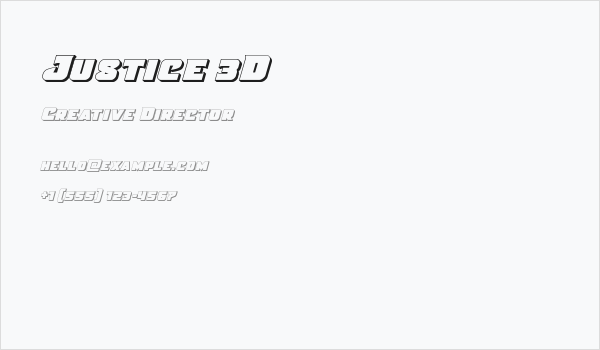 Justice 3D Business Card