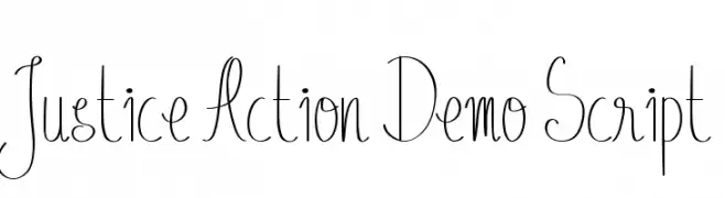 Justice Action Demo Script  font caratteri gratis
