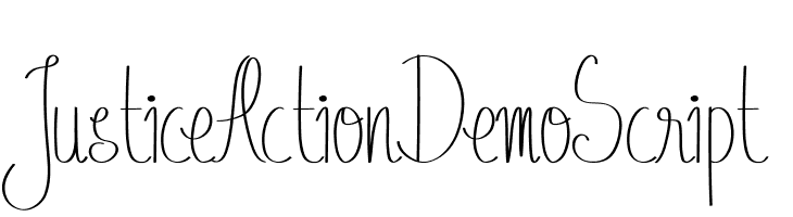 Justice Action Demo Script  Frei Schriftart Herunterladen