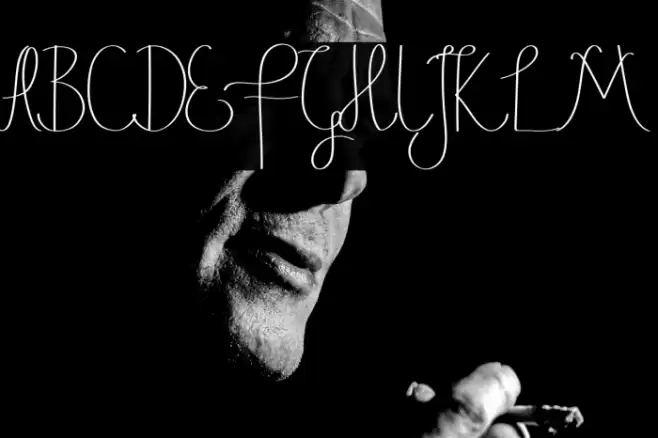 Justice Action Demo Script Font examples