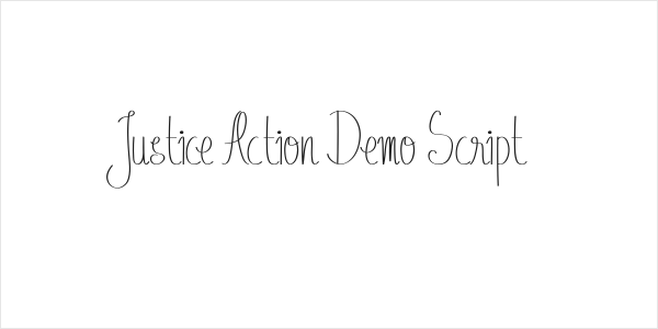 Justice Action Demo Script Logo