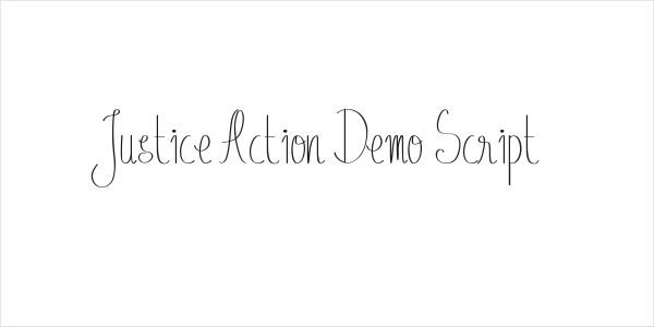 Justice Action Demo Script Logo