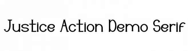 Justice Action Demo Serif  Frei Schriftart Herunterladen