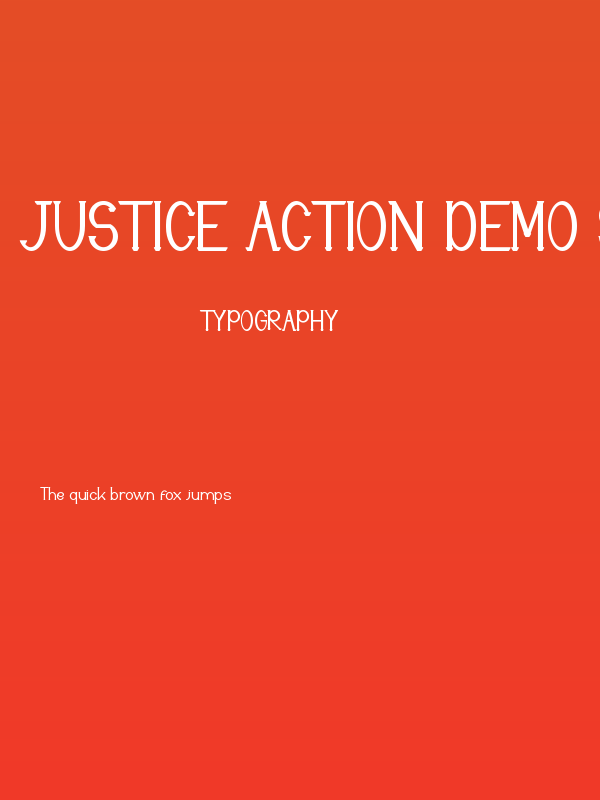 Justice Action Demo Serif Poster