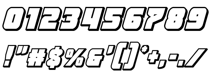 Justice Condensed Outline Font OTHER CHARS