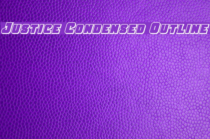 Justice Condensed Outline Font examples