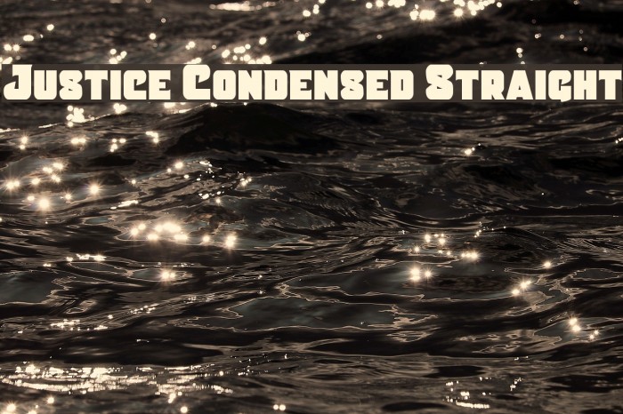 Justice Condensed Straight Font examples