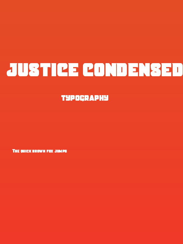 Justice Condensed Straight Poster