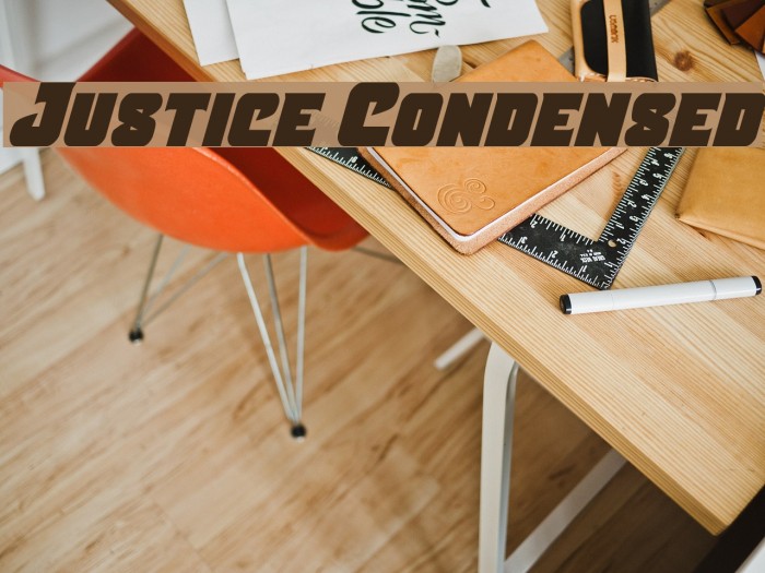 Justice Condensed Font examples