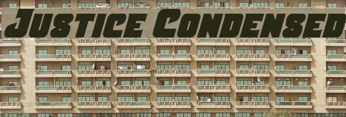 Justice Condensed Font examples