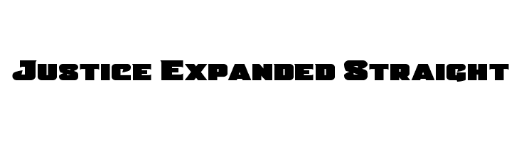 Justice Expanded Straight  les polices de caractères gratuit tlcharger