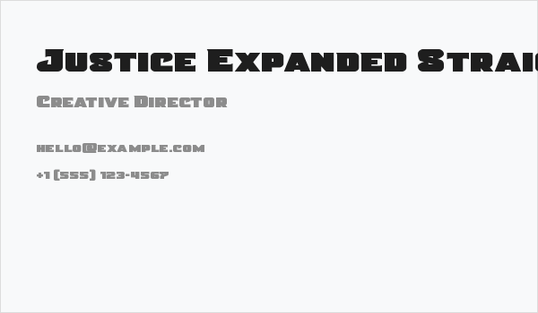 Justice Expanded Straight Business Card