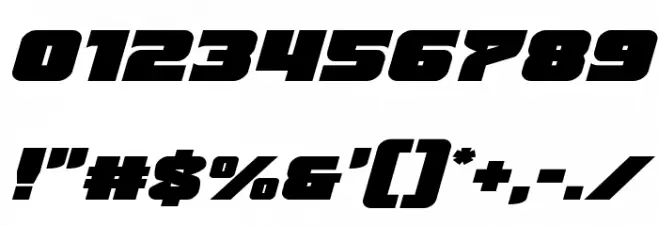 Justice Expanded Font OTHER CHARS