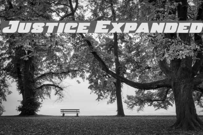 Justice Expanded Font examples